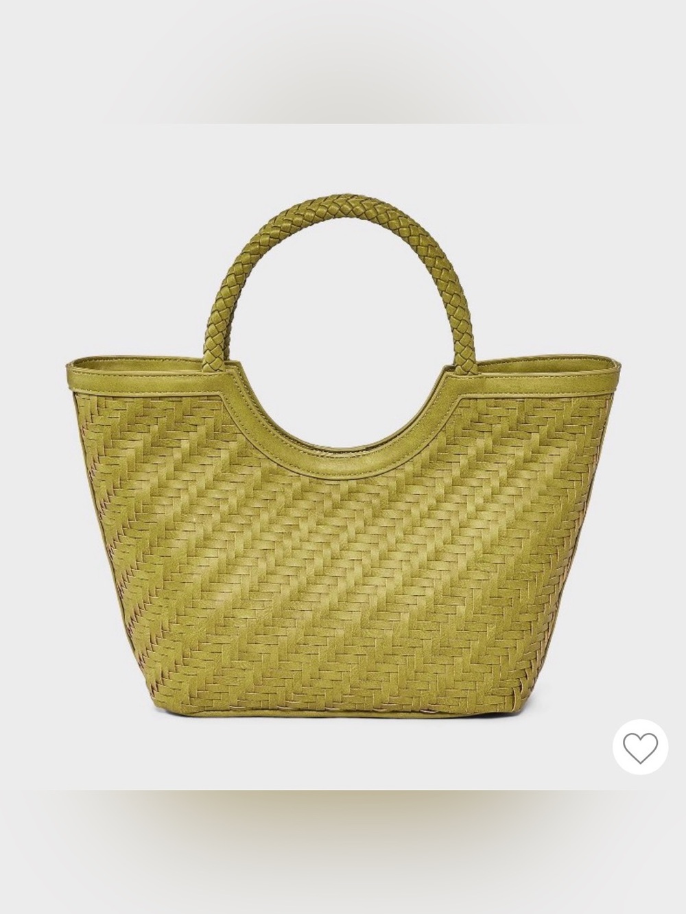 Like New: Faux Nubuck Mini Woven Tote Bag - A New Day™ Green